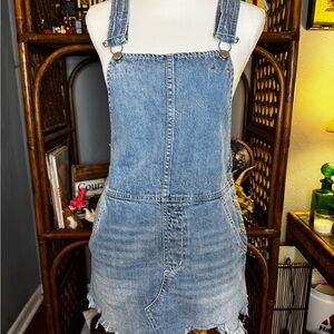 Free People Denim Overall Dress